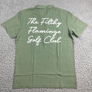 Duvin Golf Polo Shirt Mens Medium Olive Green Filthy Flamingo Golf Club S/S